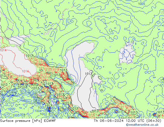 приземное давление ECMWF чт 06.06.2024 12 UTC