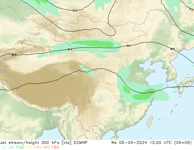 高速氣流 ECMWF 星期三 05.06.2024 12 UTC