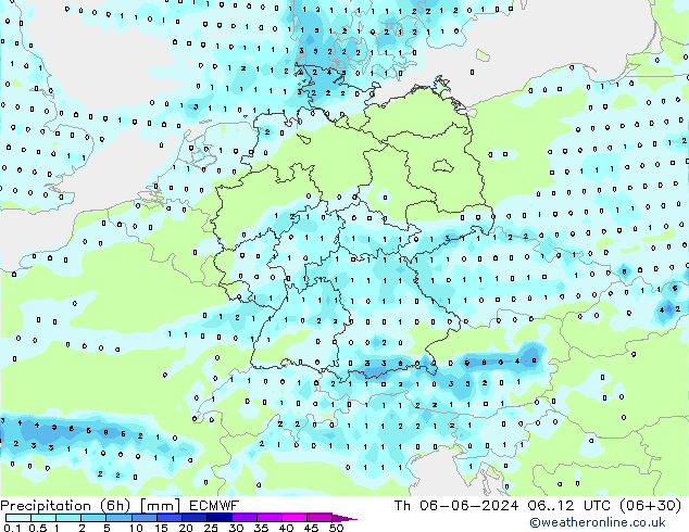 Z500/Rain (+SLP)/Z850 ECMWF  06.06.2024 12 UTC