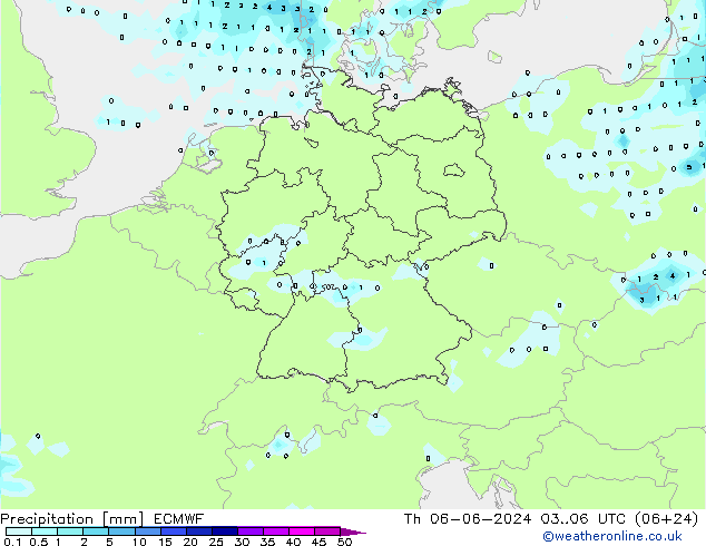 Precipitation ECMWF Th 06.06.2024 06 UTC