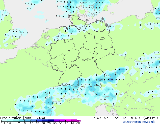 Precipitación ECMWF vie 07.06.2024 18 UTC