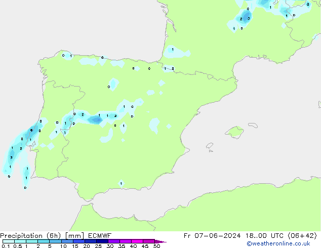 Z500/Rain (+SLP)/Z850 ECMWF Pá 07.06.2024 00 UTC