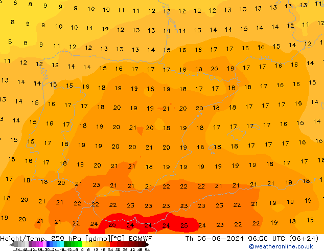 Z500/Rain (+SLP)/Z850 ECMWF jeu 06.06.2024 06 UTC