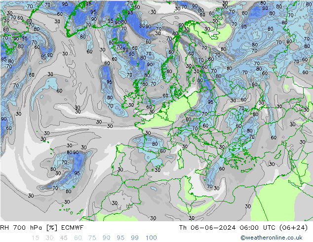 700 hPa Nispi Nem ECMWF Per 06.06.2024 06 UTC