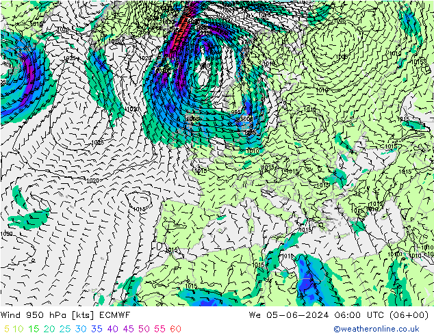  950 hPa ECMWF  05.06.2024 06 UTC