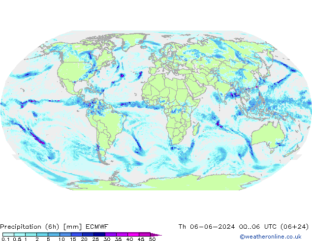 Z500/Rain (+SLP)/Z850 ECMWF jeu 06.06.2024 06 UTC