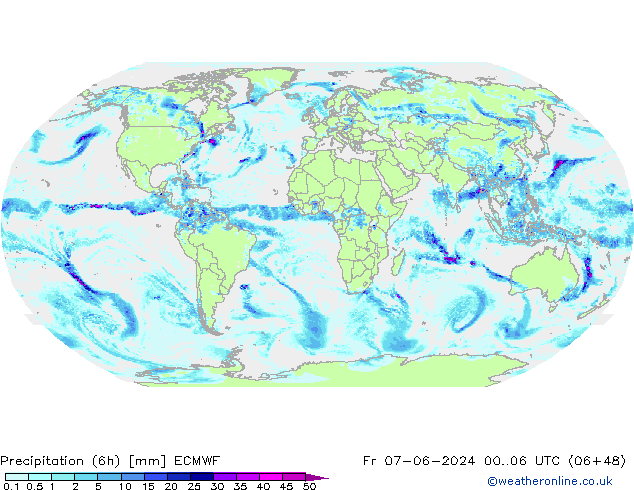 Z500/Rain (+SLP)/Z850 ECMWF ven 07.06.2024 06 UTC