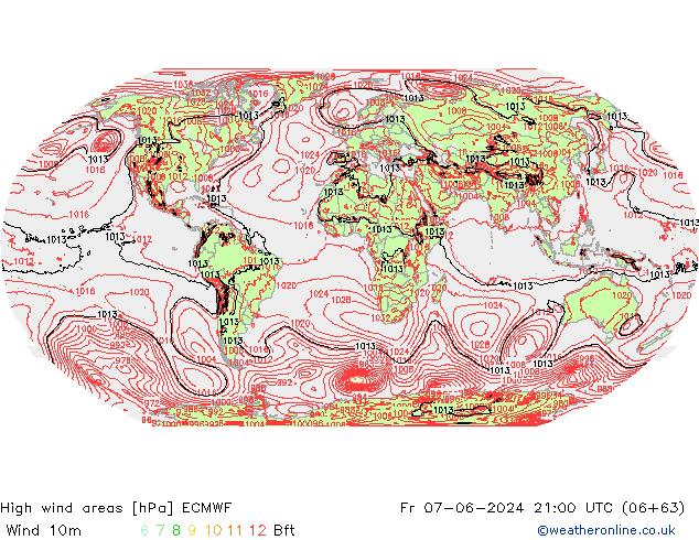 High wind areas ECMWF Sex 07.06.2024 21 UTC