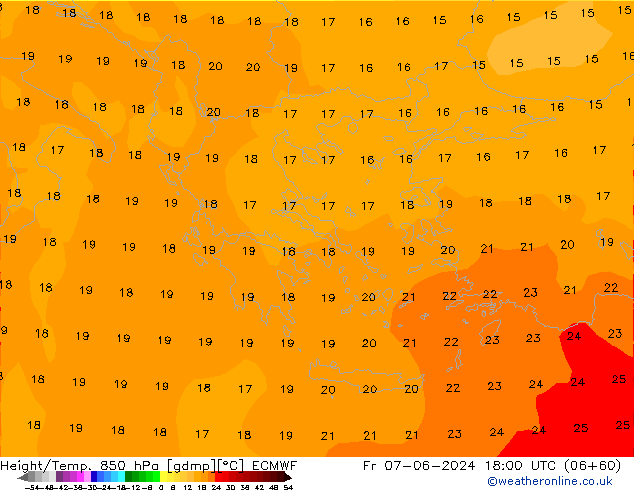 Z500/Yağmur (+YB)/Z850 ECMWF Cu 07.06.2024 18 UTC