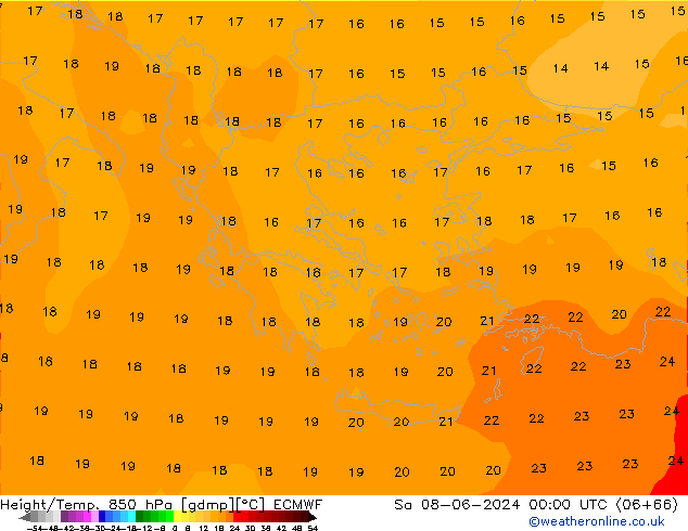 Z500/Rain (+SLP)/Z850 ECMWF so. 08.06.2024 00 UTC