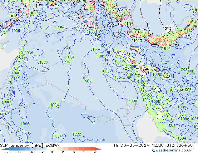 тенденция давления ECMWF чт 06.06.2024 12 UTC