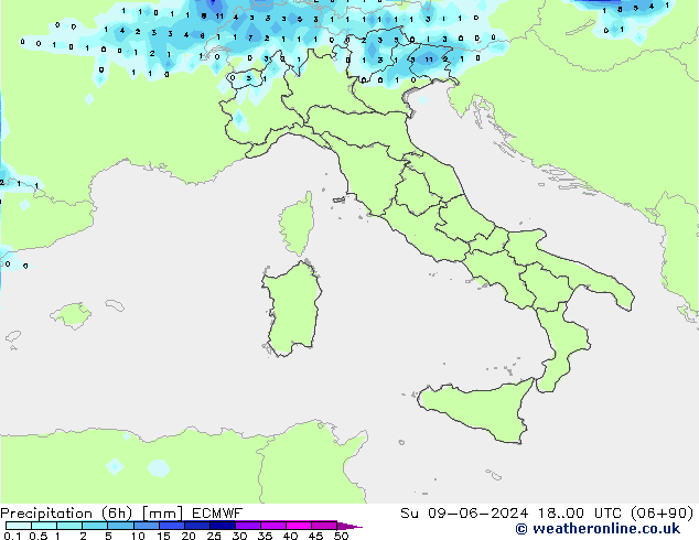 Z500/Rain (+SLP)/Z850 ECMWF Ne 09.06.2024 00 UTC