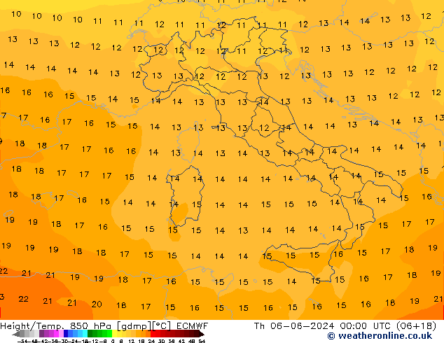 Z500/Yağmur (+YB)/Z850 ECMWF Per 06.06.2024 00 UTC