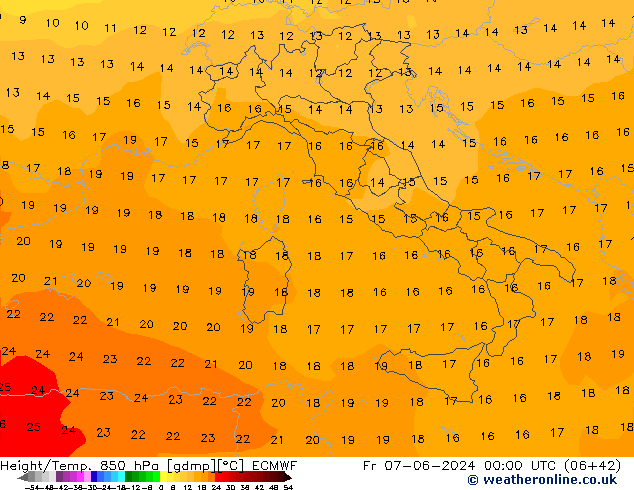 Z500/Rain (+SLP)/Z850 ECMWF Fr 07.06.2024 00 UTC