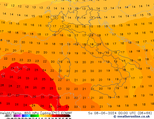 Z500/Rain (+SLP)/Z850 ECMWF  08.06.2024 00 UTC