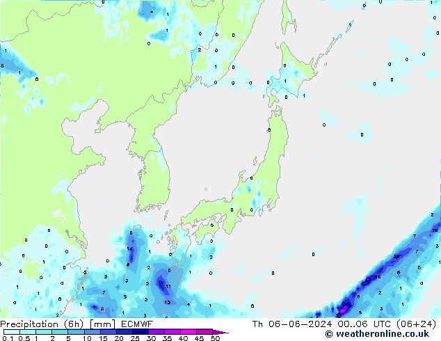 Z500/Rain (+SLP)/Z850 ECMWF Th 06.06.2024 06 UTC