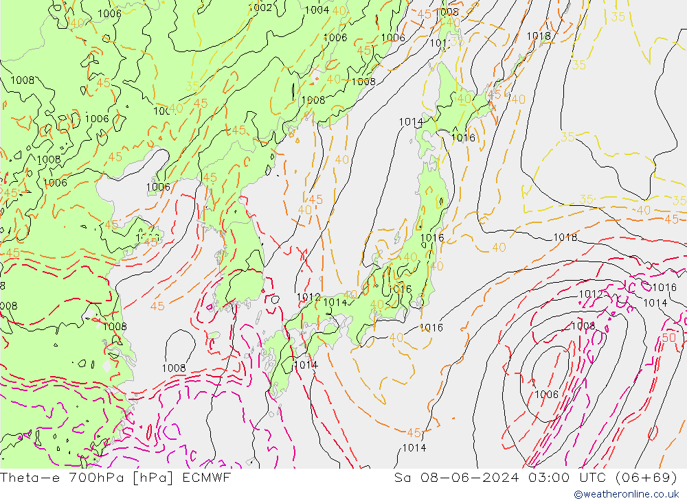 Theta-e 700hPa ECMWF Cts 08.06.2024 03 UTC