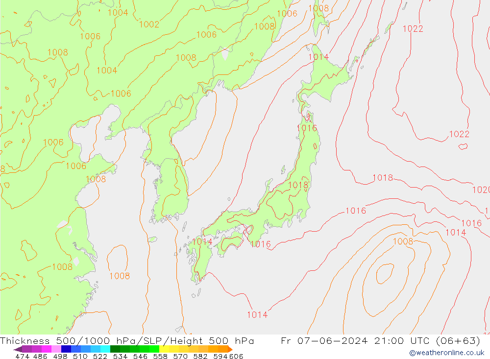 500-1000 hPa Kalınlığı ECMWF Cu 07.06.2024 21 UTC