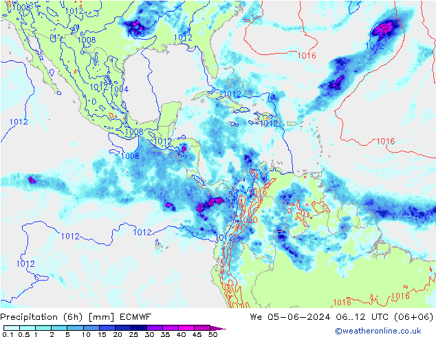 Z500/Rain (+SLP)/Z850 ECMWF ср 05.06.2024 12 UTC