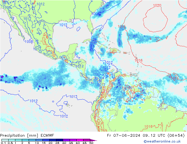 Precipitazione ECMWF ven 07.06.2024 12 UTC