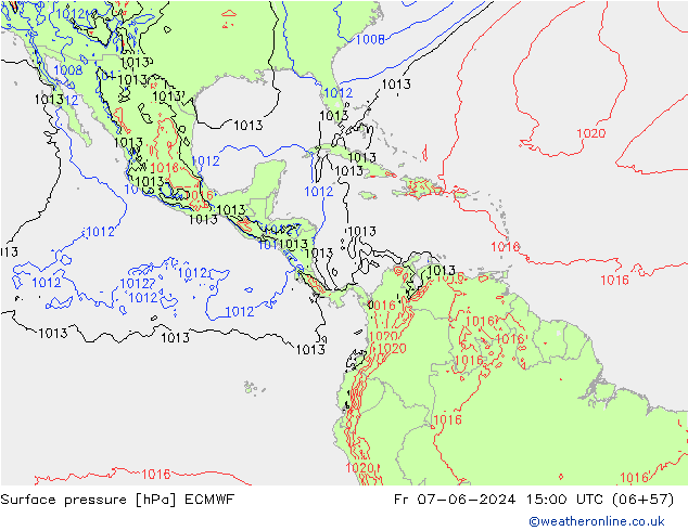 Surface pressure ECMWF Fr 07.06.2024 15 UTC