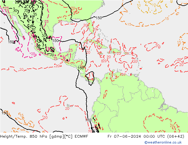 Z500/Rain (+SLP)/Z850 ECMWF Sex 07.06.2024 00 UTC