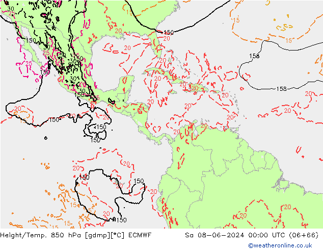 Z500/Rain (+SLP)/Z850 ECMWF Sáb 08.06.2024 00 UTC