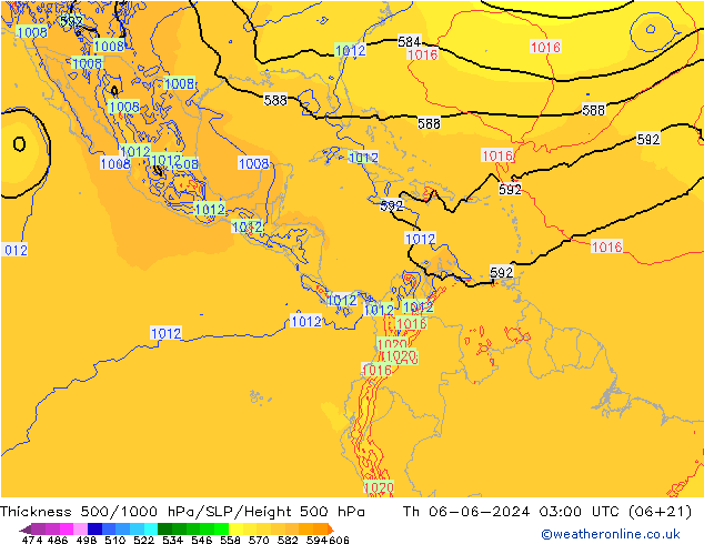 Thck 500-1000hPa ECMWF Qui 06.06.2024 03 UTC