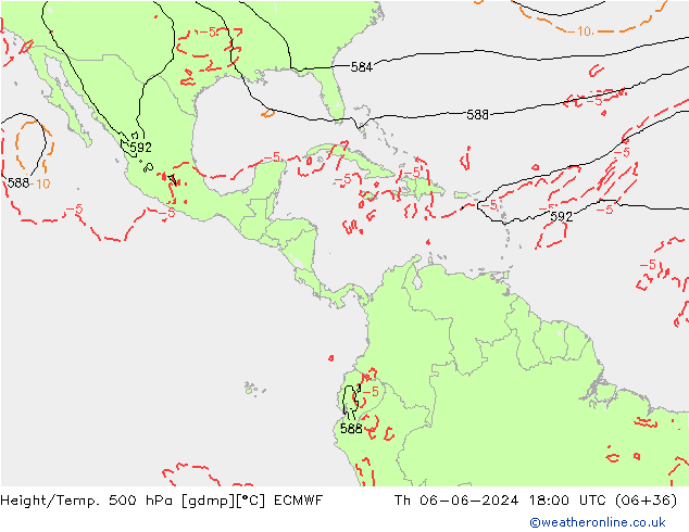 Z500/Yağmur (+YB)/Z850 ECMWF Per 06.06.2024 18 UTC