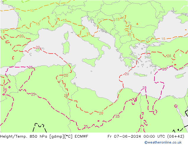 Z500/Rain (+SLP)/Z850 ECMWF Fr 07.06.2024 00 UTC