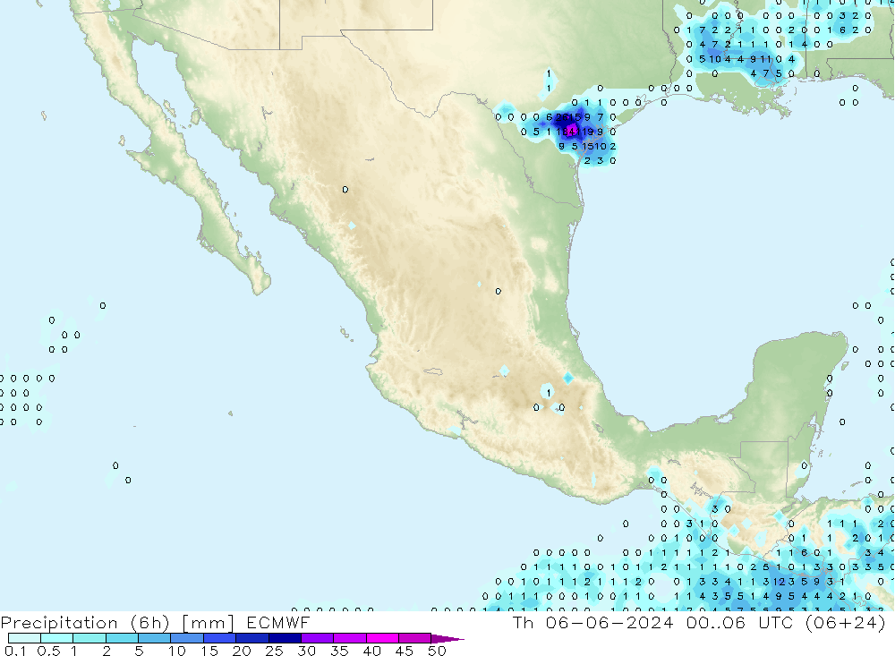 Z500/Rain (+SLP)/Z850 ECMWF Do 06.06.2024 06 UTC