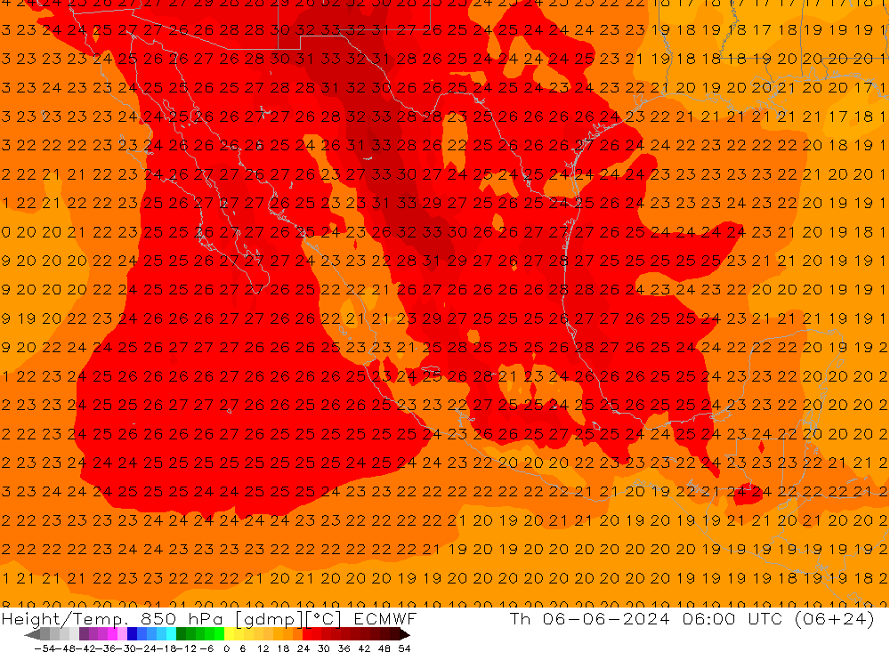 Z500/Rain (+SLP)/Z850 ECMWF Do 06.06.2024 06 UTC