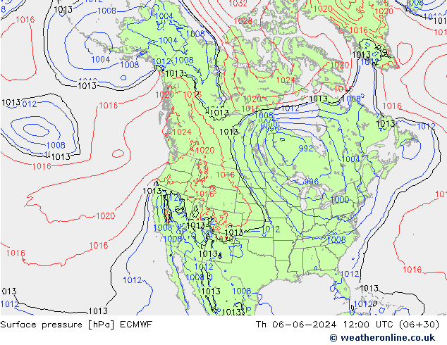 Bodendruck ECMWF Do 06.06.2024 12 UTC