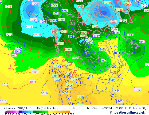 Thck 700-1000 hPa ECMWF Th 06.06.2024 12 UTC