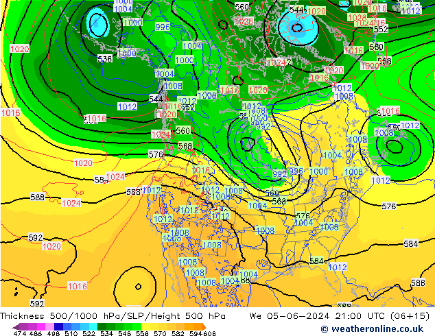 Thck 500-1000hPa ECMWF mer 05.06.2024 21 UTC