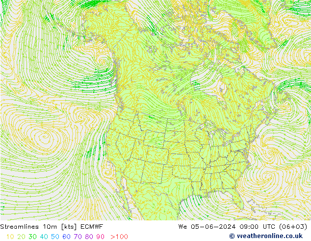 风 10m ECMWF 星期三 05.06.2024 09 UTC