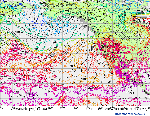 Theta-e 850hPa ECMWF Th 06.06.2024 09 UTC