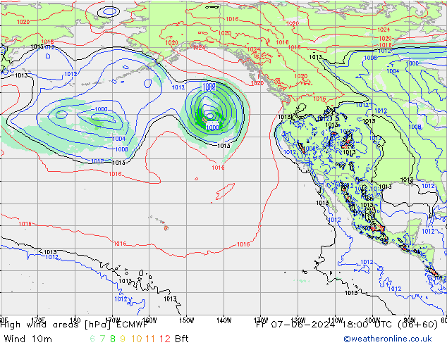 Windvelden ECMWF vr 07.06.2024 18 UTC