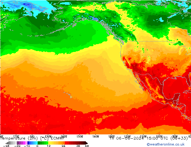 température (2m) ECMWF jeu 06.06.2024 15 UTC