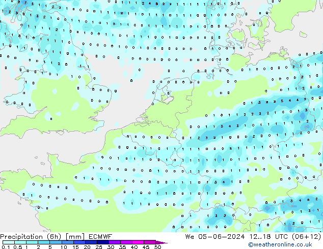 Z500/Rain (+SLP)/Z850 ECMWF We 05.06.2024 18 UTC