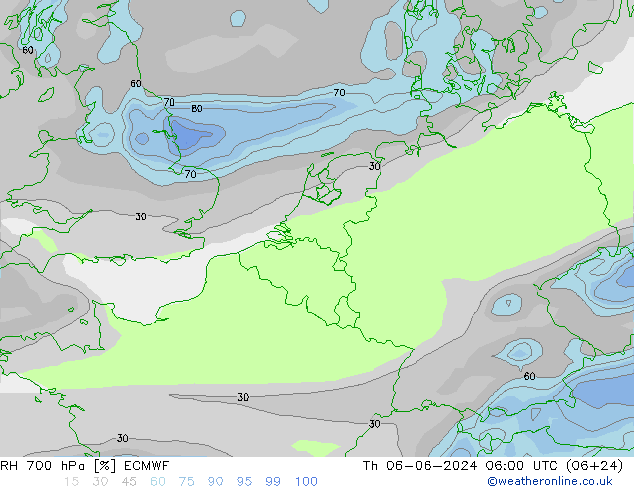 700 hPa Nispi Nem ECMWF Per 06.06.2024 06 UTC