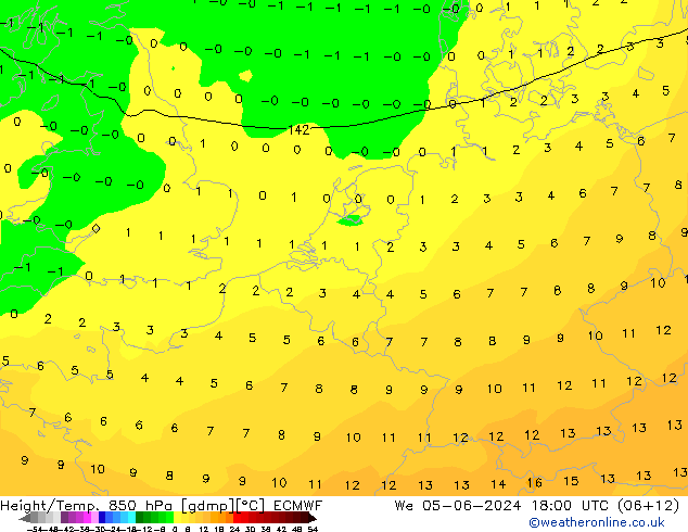 Z500/Rain (+SLP)/Z850 ECMWF We 05.06.2024 18 UTC