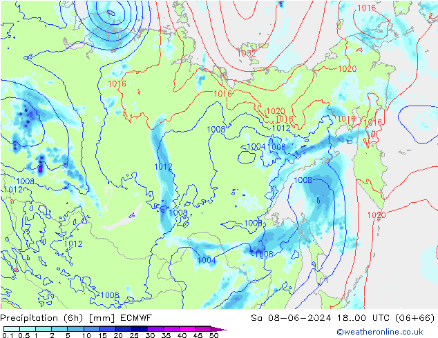 Yağış (6h) ECMWF Cts 08.06.2024 00 UTC