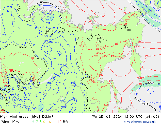 Windvelden ECMWF wo 05.06.2024 12 UTC