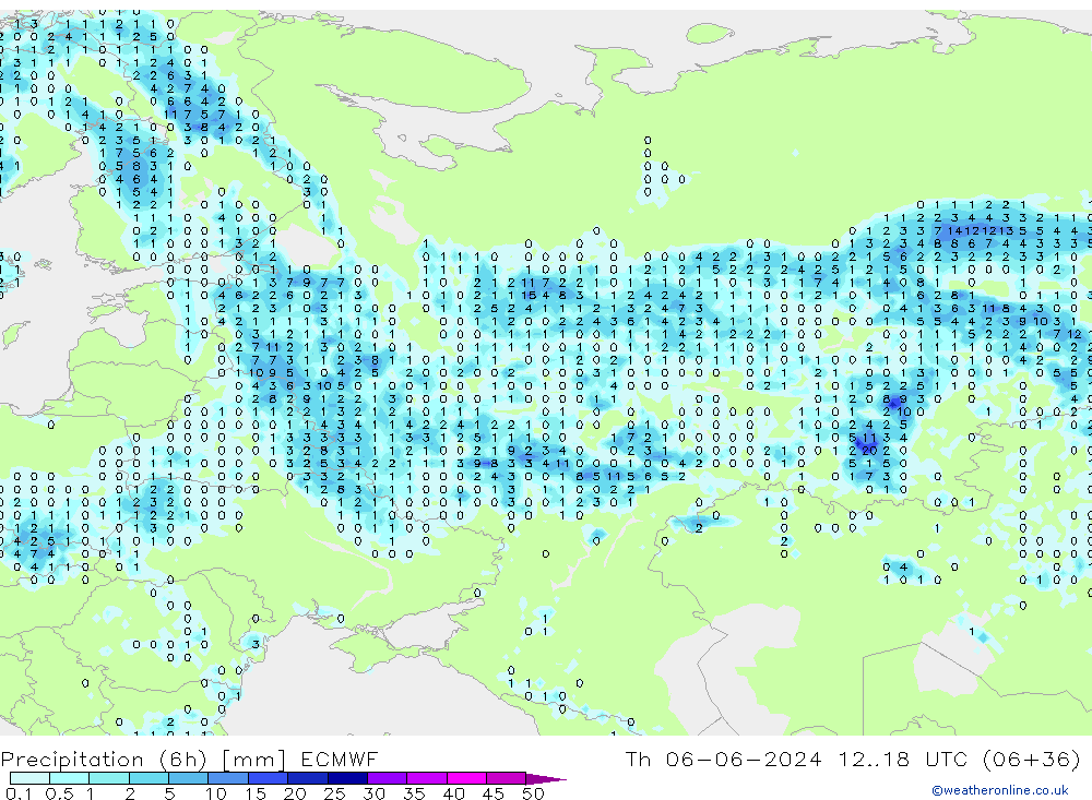 Z500/Rain (+SLP)/Z850 ECMWF czw. 06.06.2024 18 UTC