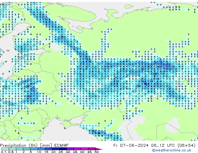 opad (6h) ECMWF pt. 07.06.2024 12 UTC