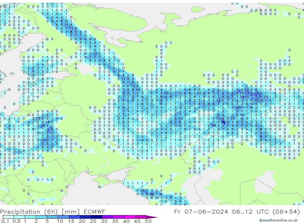 Z500/Rain (+SLP)/Z850 ECMWF pt. 07.06.2024 12 UTC