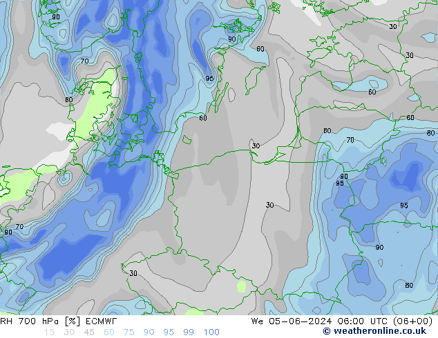 RV 700 hPa ECMWF wo 05.06.2024 06 UTC