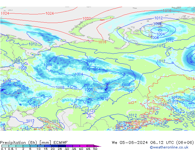 Z500/Rain (+SLP)/Z850 ECMWF mié 05.06.2024 12 UTC