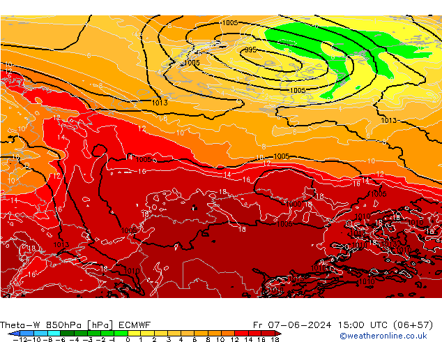 Theta-W 850hPa ECMWF vr 07.06.2024 15 UTC